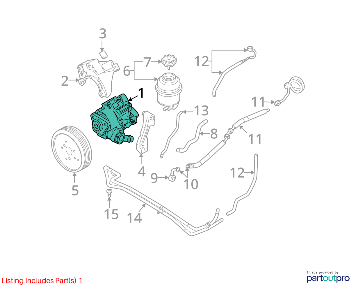 2005 - 2011 Audi A6 Power Steering Pump OEM