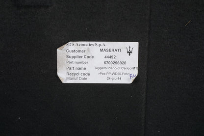 2014 -2019 MASERATI GHIBLI TRUNK FLOOR SPARE TIRE COVER MAT TRIM 6700256920 OEM