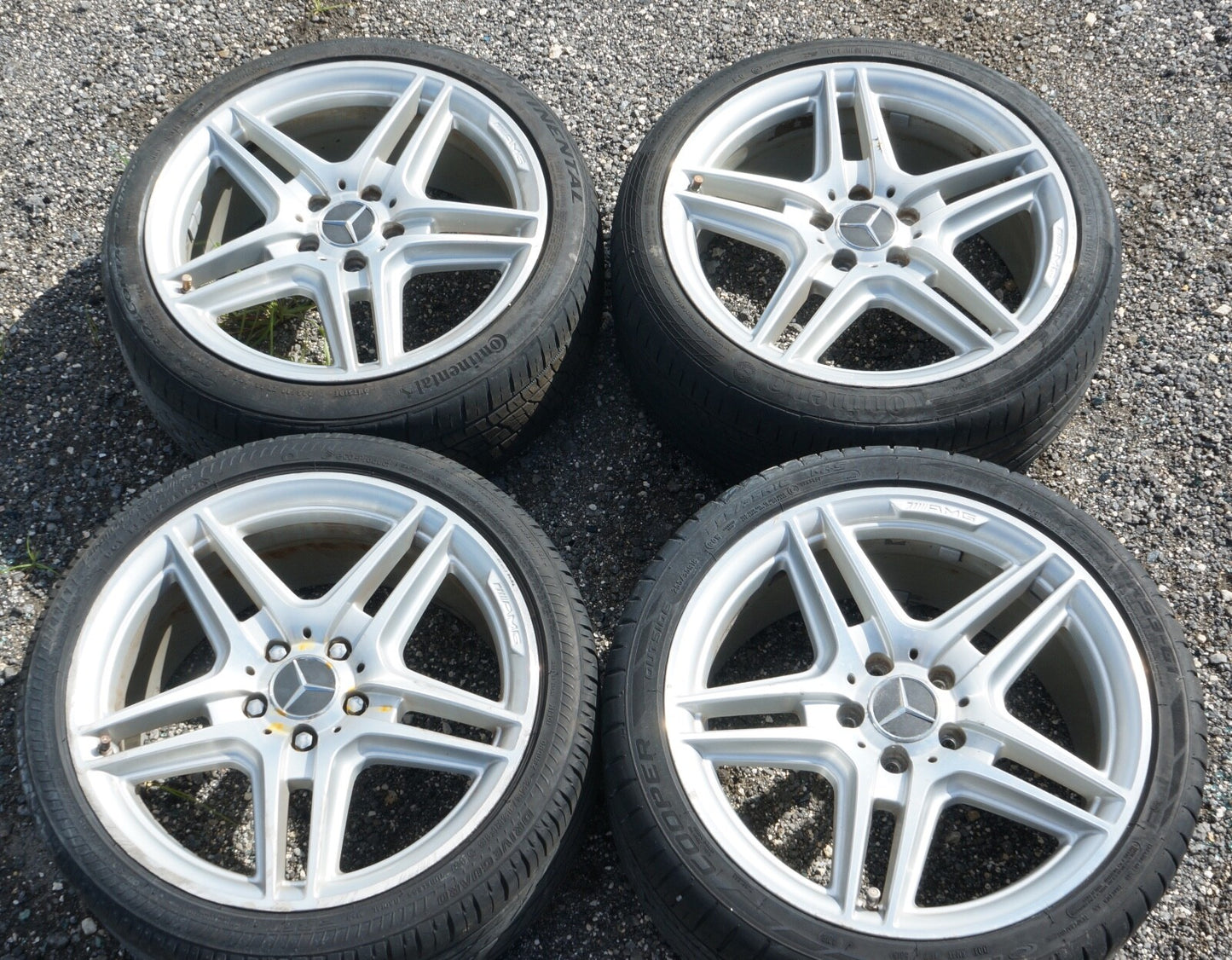 2007 - 2014 MERCEDES C250 C200 C300 C350 TIMS AMG R18 STAGGERED - BAD TIRES