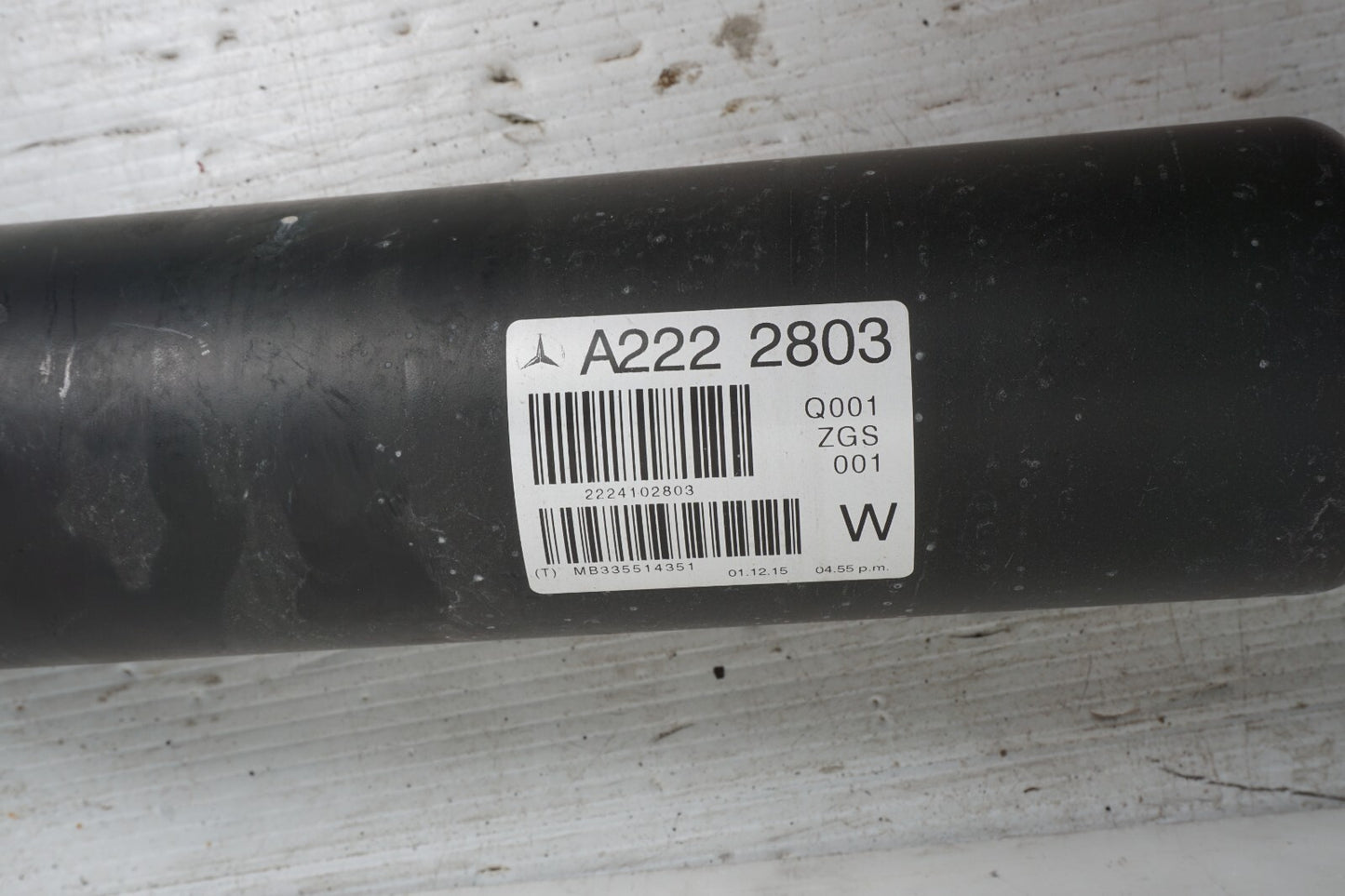 14 - 17 Mercedes S550 W222 Rear Driveshaft A2224102803 OEM