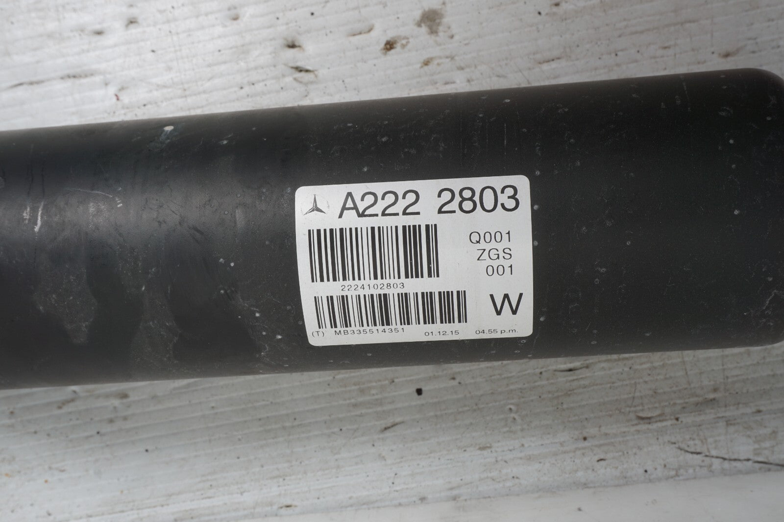 14 - 17 Mercedes S550 W222 Rear Driveshaft A2224102803 OEM