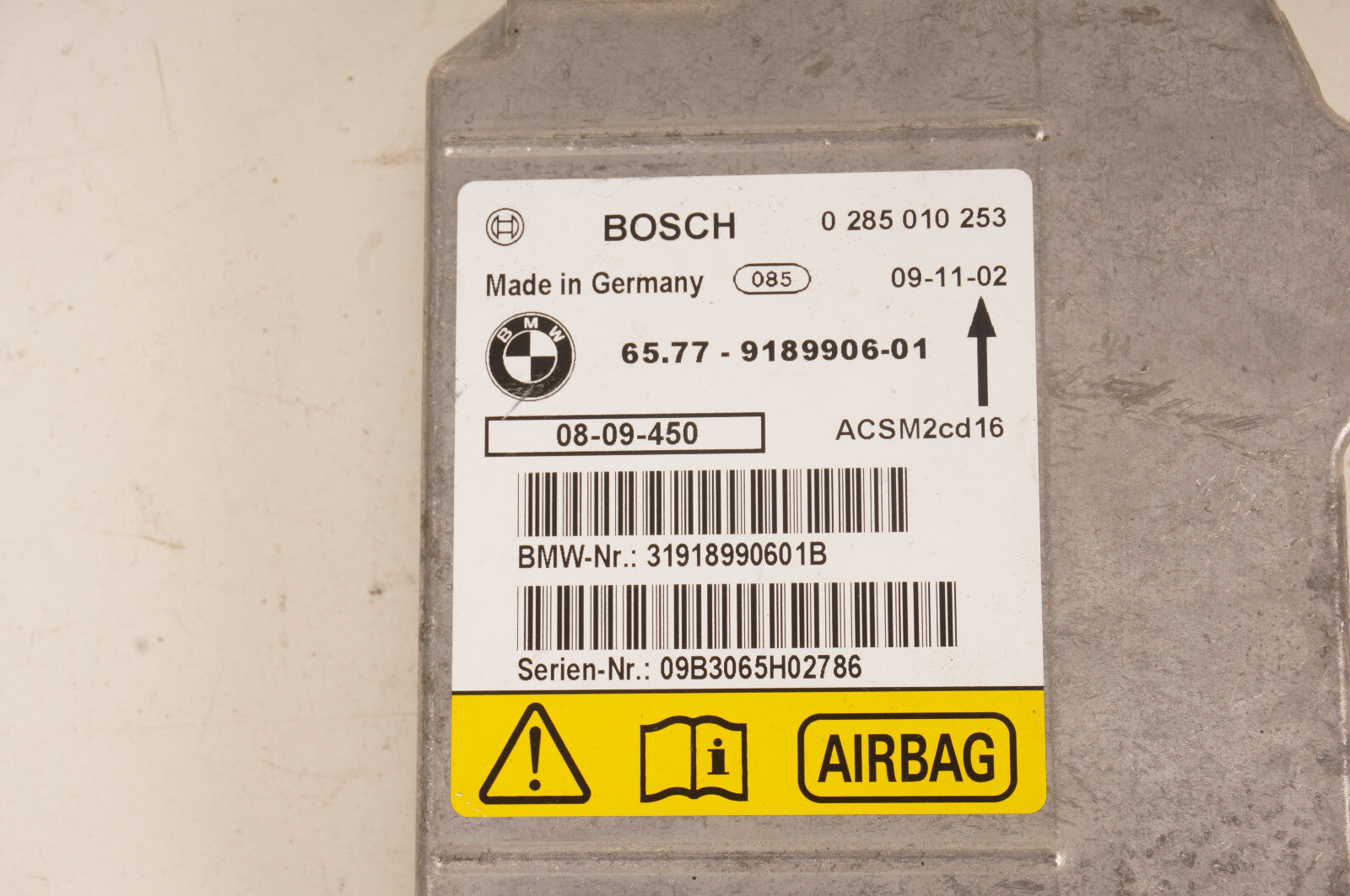 BMW 1 3 SERIES E88 E93 CONTROL MODULE ECU 9189906 OEM
