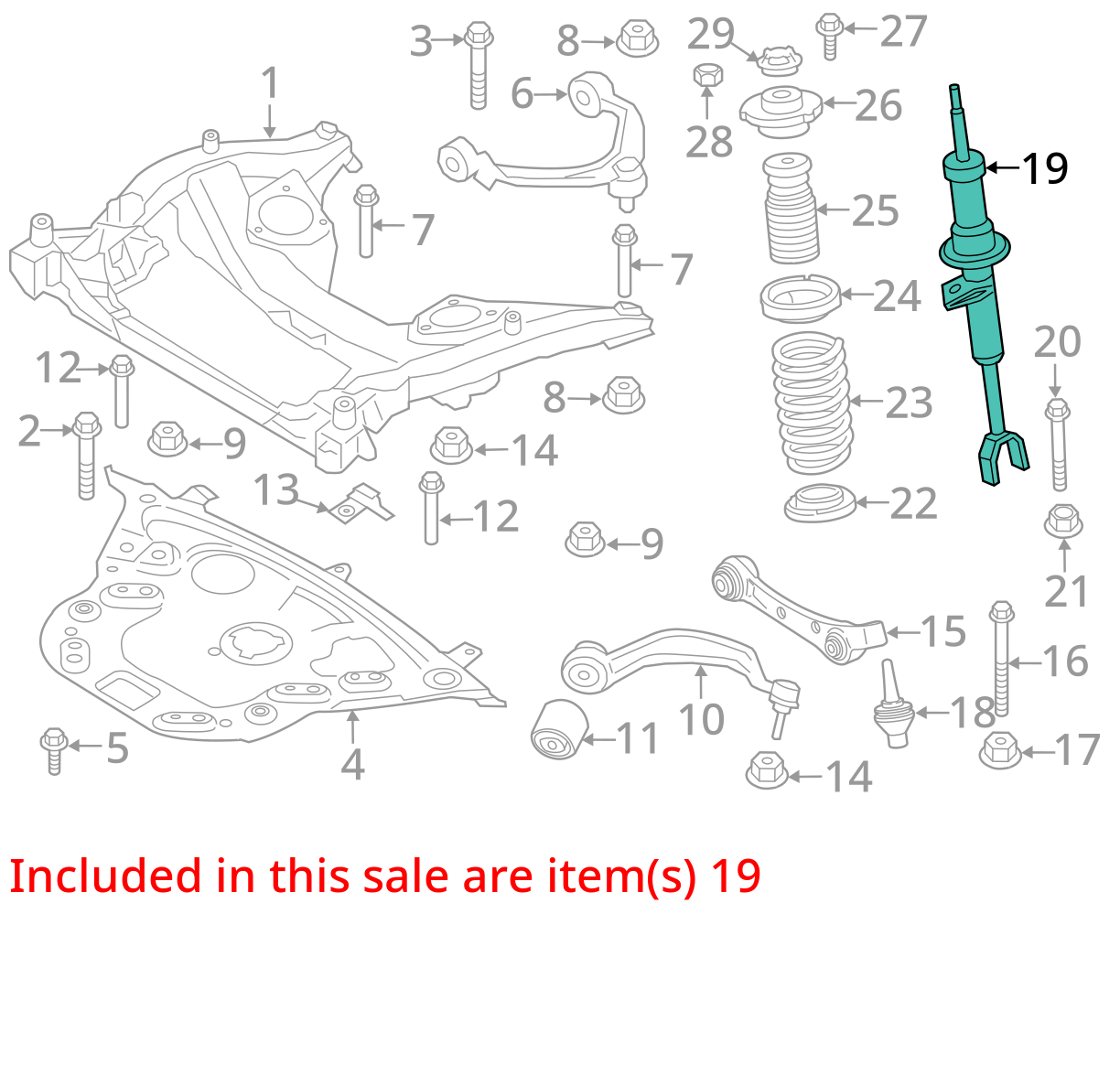 2011-2016 BMW 528xi 535xi 550xi Front Strut Shock Left Driver EDC