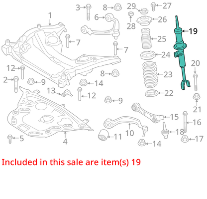 2011-2016 BMW 528xi 535xi 550xi Front Strut Shock Left Driver EDC
