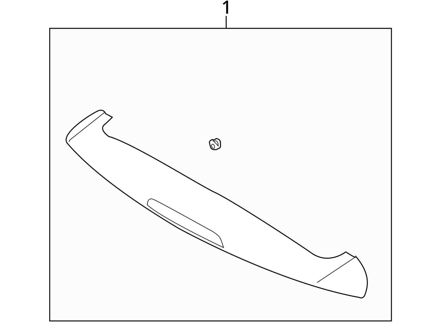2010-2015 HYUNDAI TUCSON REAR TRUNK DECK LID SPOILER WING PANEL W/ LIGHT OEM
