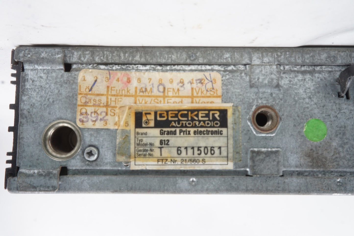 1981-1985 MERCEDES BENZ BECKER GRAND PRIX STEREO CASSETTE UNTESTED OEM