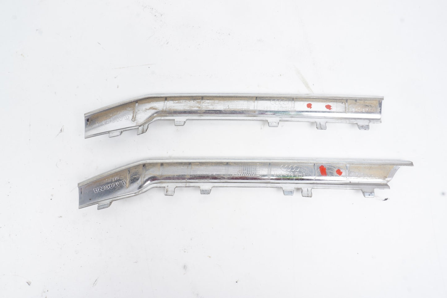 2011-2014 Audi A8 Quattro Bumper Grille Chrome Molding Right 2Pcs OEM