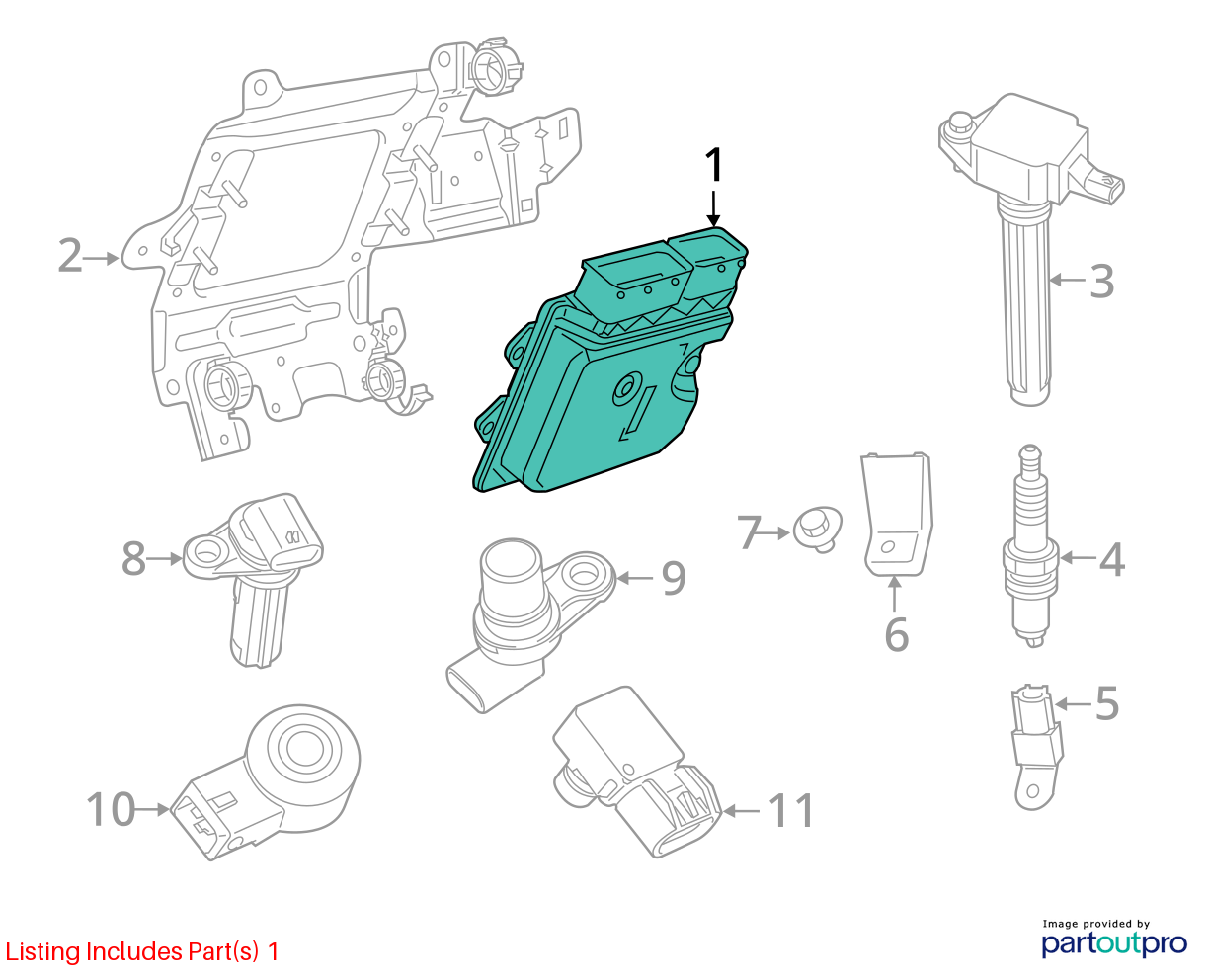 2018 - 2019 Jeep Renegade 2.4 ECU TCM Engine Computer Ignition OEM