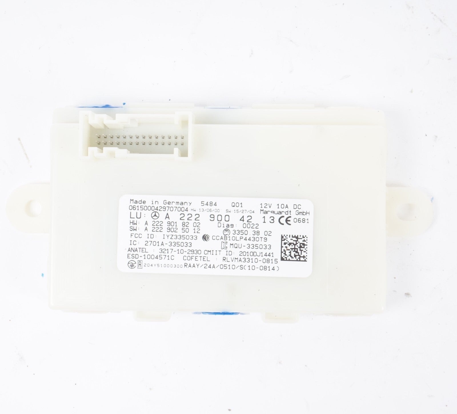 14-17 Mercedes W222 S550 S600 Keyless Go Entry Control Module  OEM
