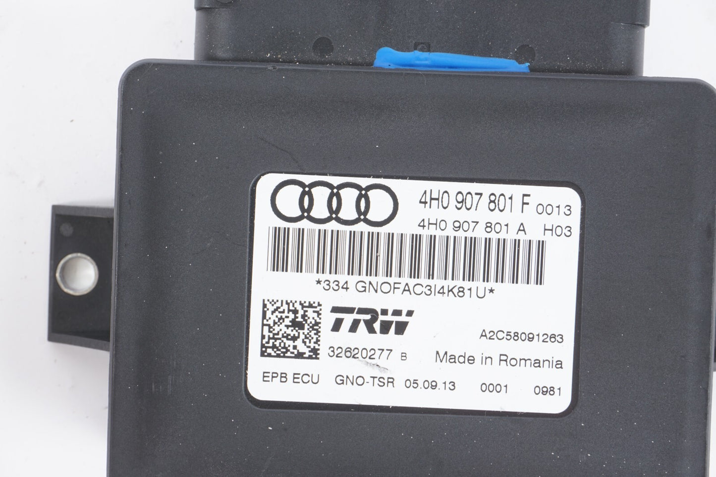 12-17 AUDI A8L A8 PARKING BRAKE CONTROL MODULE COMPUTER 4H0907801F OEM