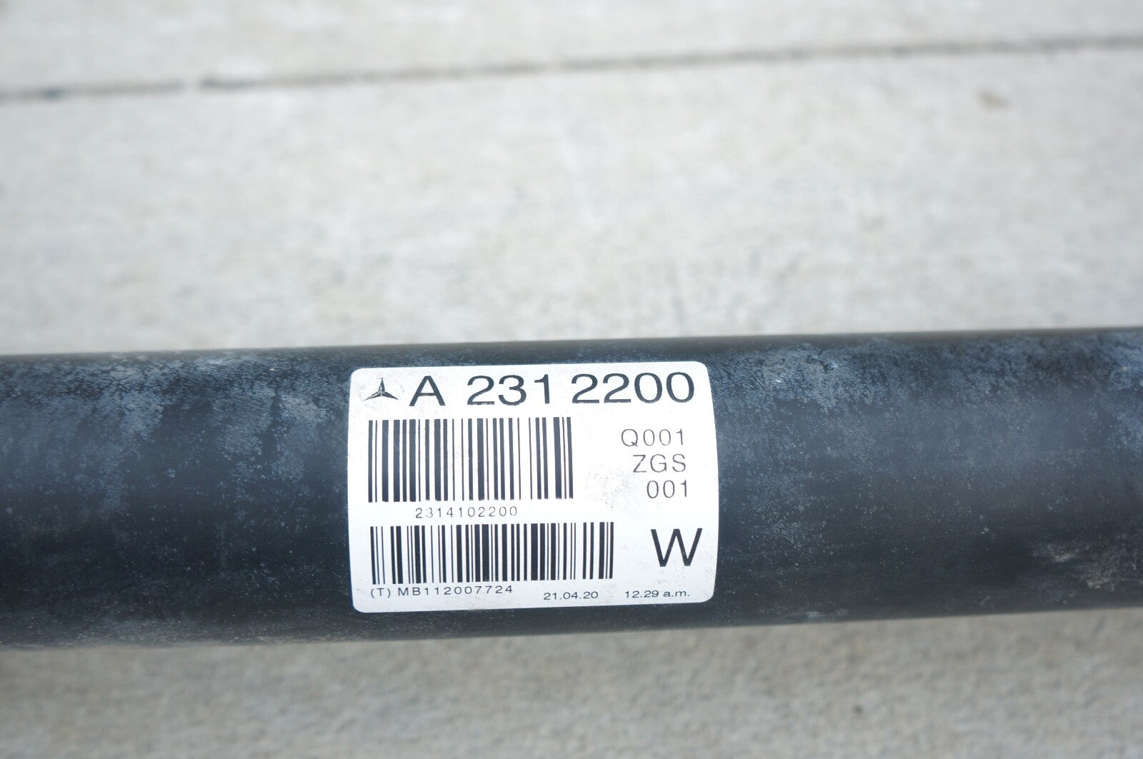 2017 - 2020 MERCEDES BENZ SL450 R231 PROPSHAFT DRIVESHAFT DRIVE SHAFT 2314102200