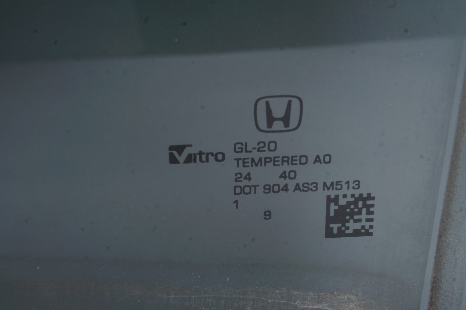 18 - 24 Honda Odyssey Rear Left Driver Side Door Window Glass OEM