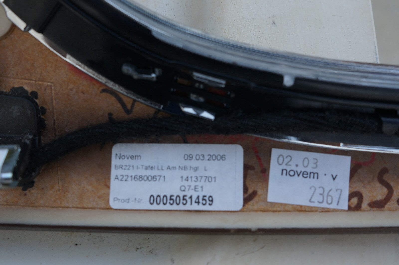07-13 Mercedes W221 S63 S550 Dashboard Center Trim Molding 2216805471 Wood OEM