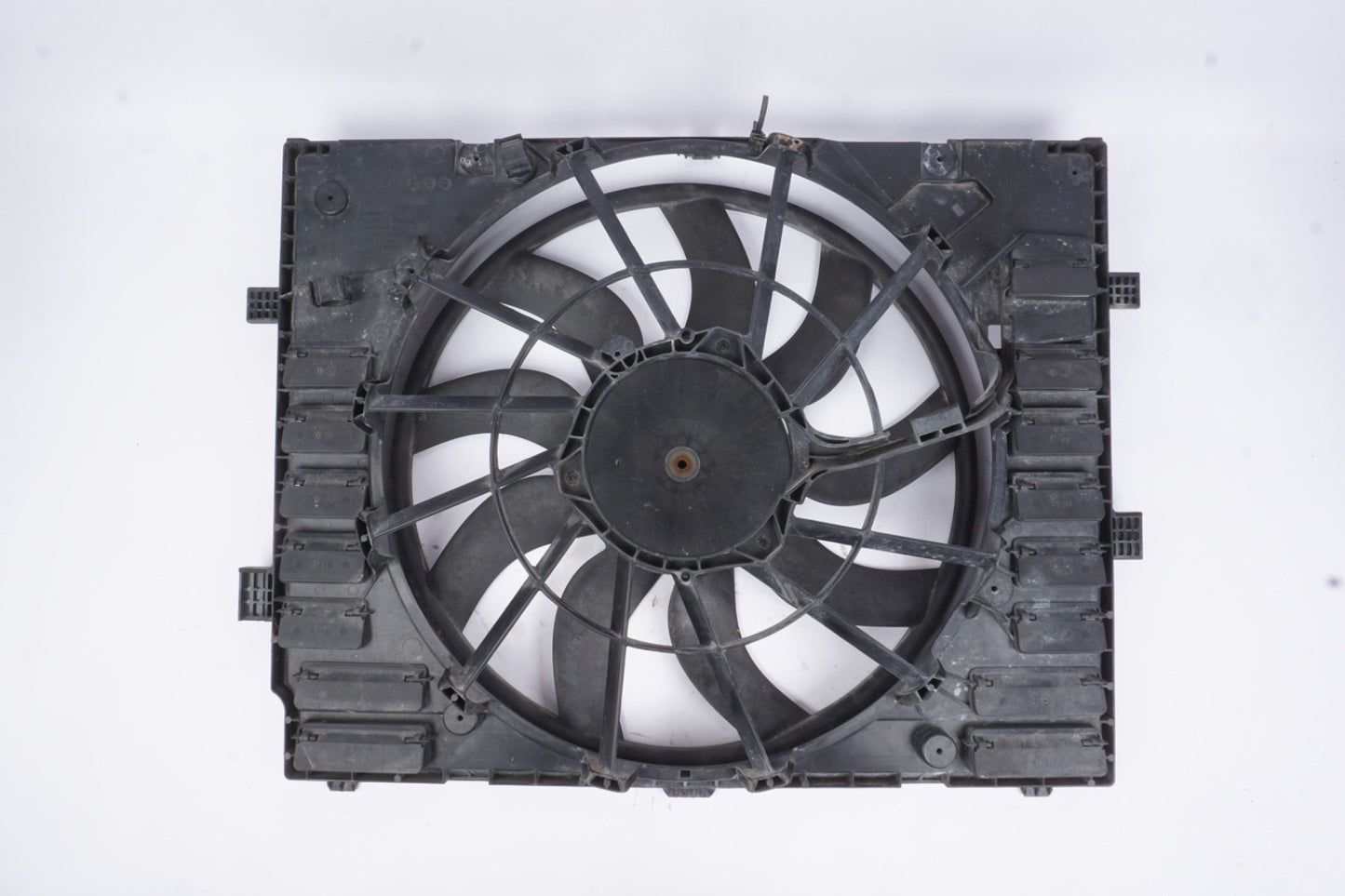 11-18 Porsche Cayenne Turbo 958 Engine Cooling Fan Motor Assembly NO MOTOR