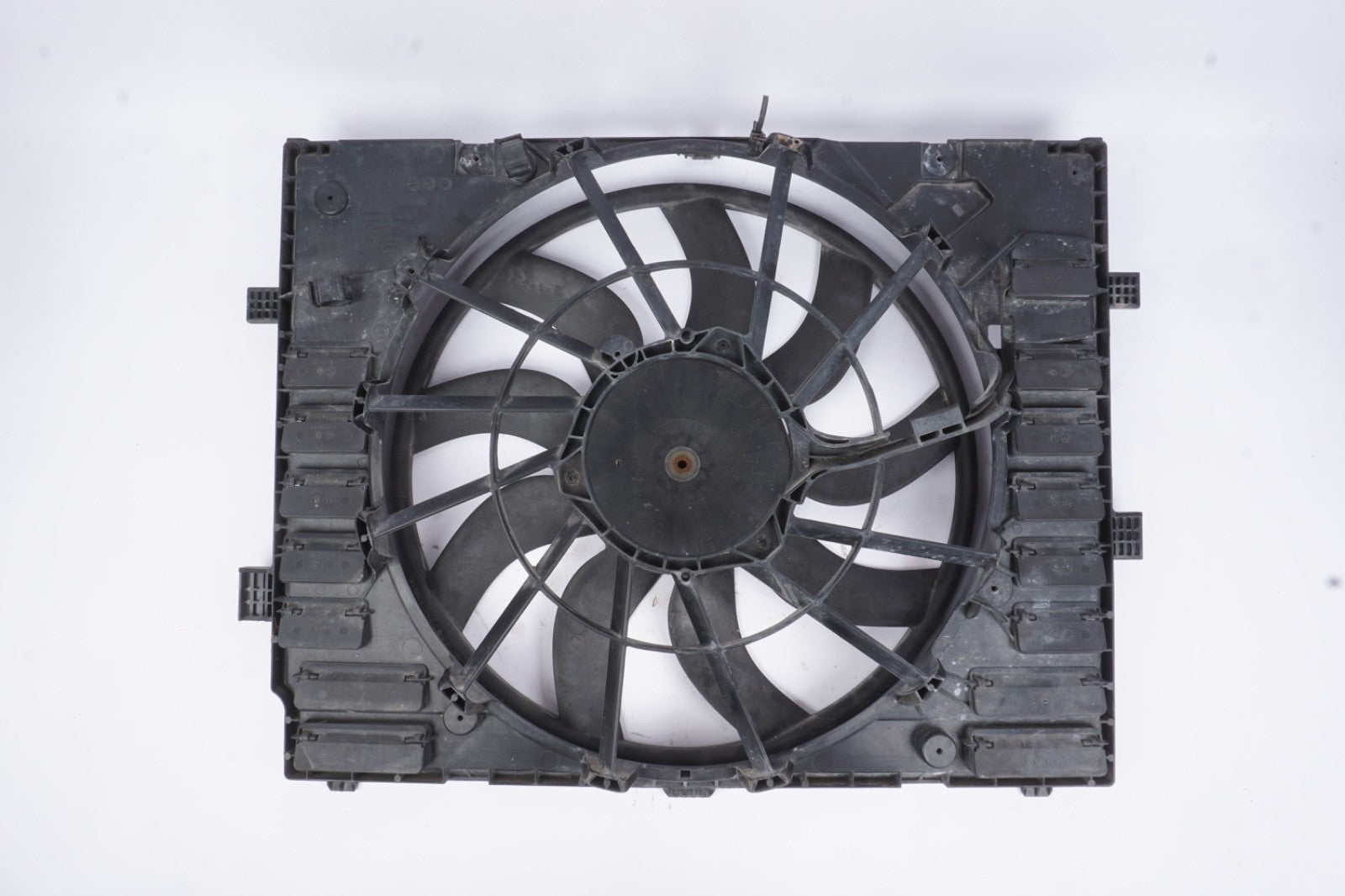 11-18 Porsche Cayenne Turbo 958 Engine Cooling Fan Motor Assembly NO MOTOR