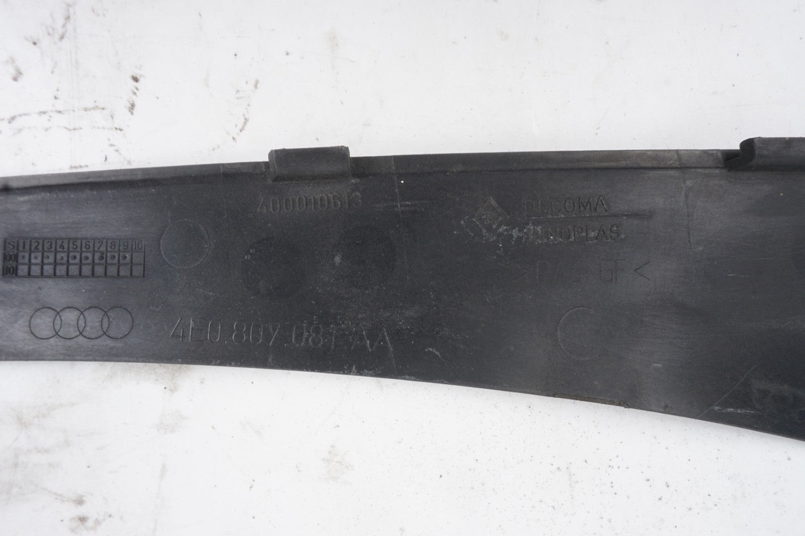 2004-2010 Audi A8 A8l D3 Cowl Vent Panel Windshield Window Front 4E0807081aa Oem