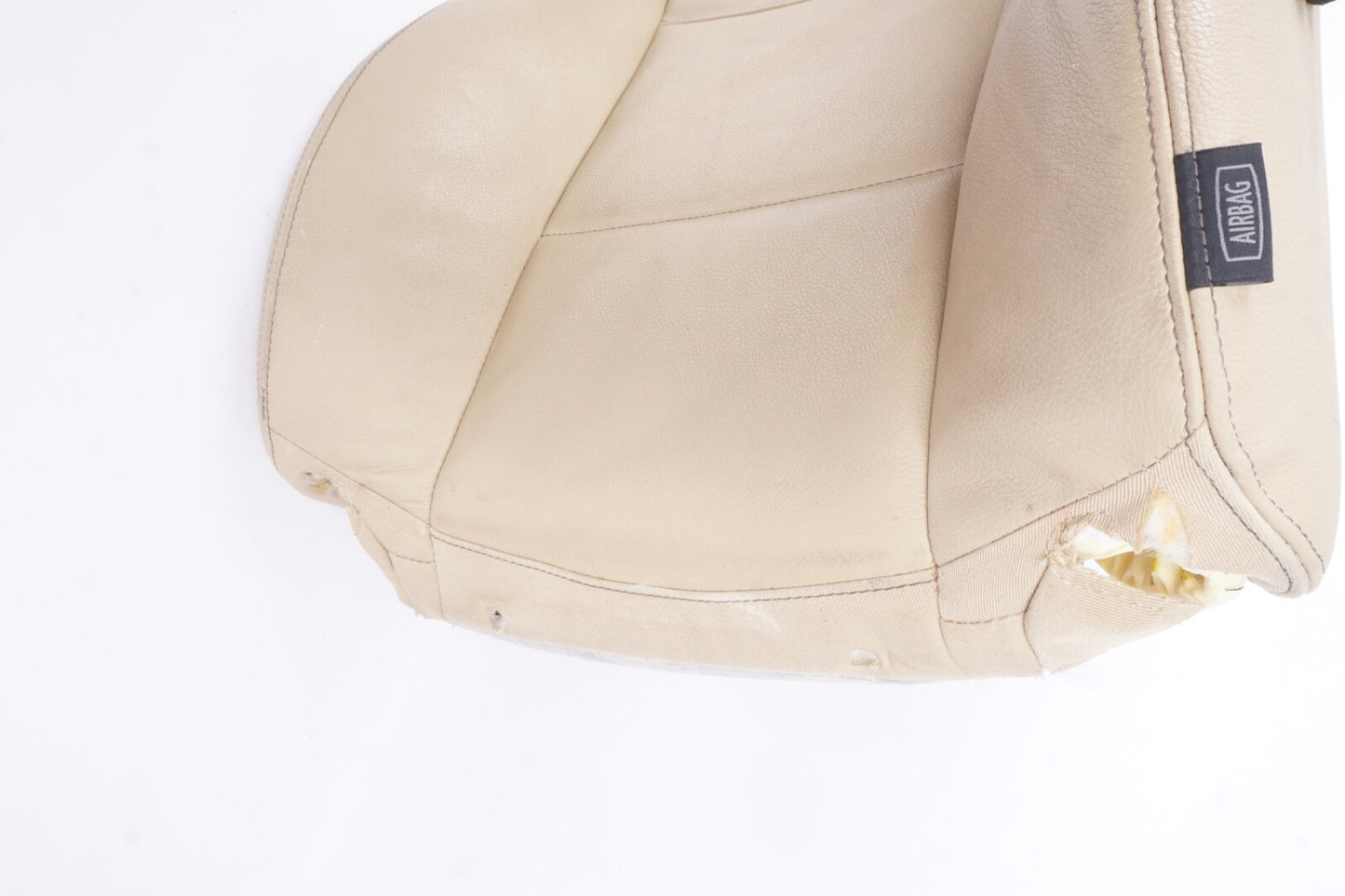 2011 - 2018 BMW X3 X4 - Front LEFT Upper Backrest Seat Cushion Leather Beige