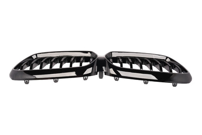 For 2021 BMW G30 G31 LCI Glossy Black Front Kidney Grille Grill - NO CAMERA