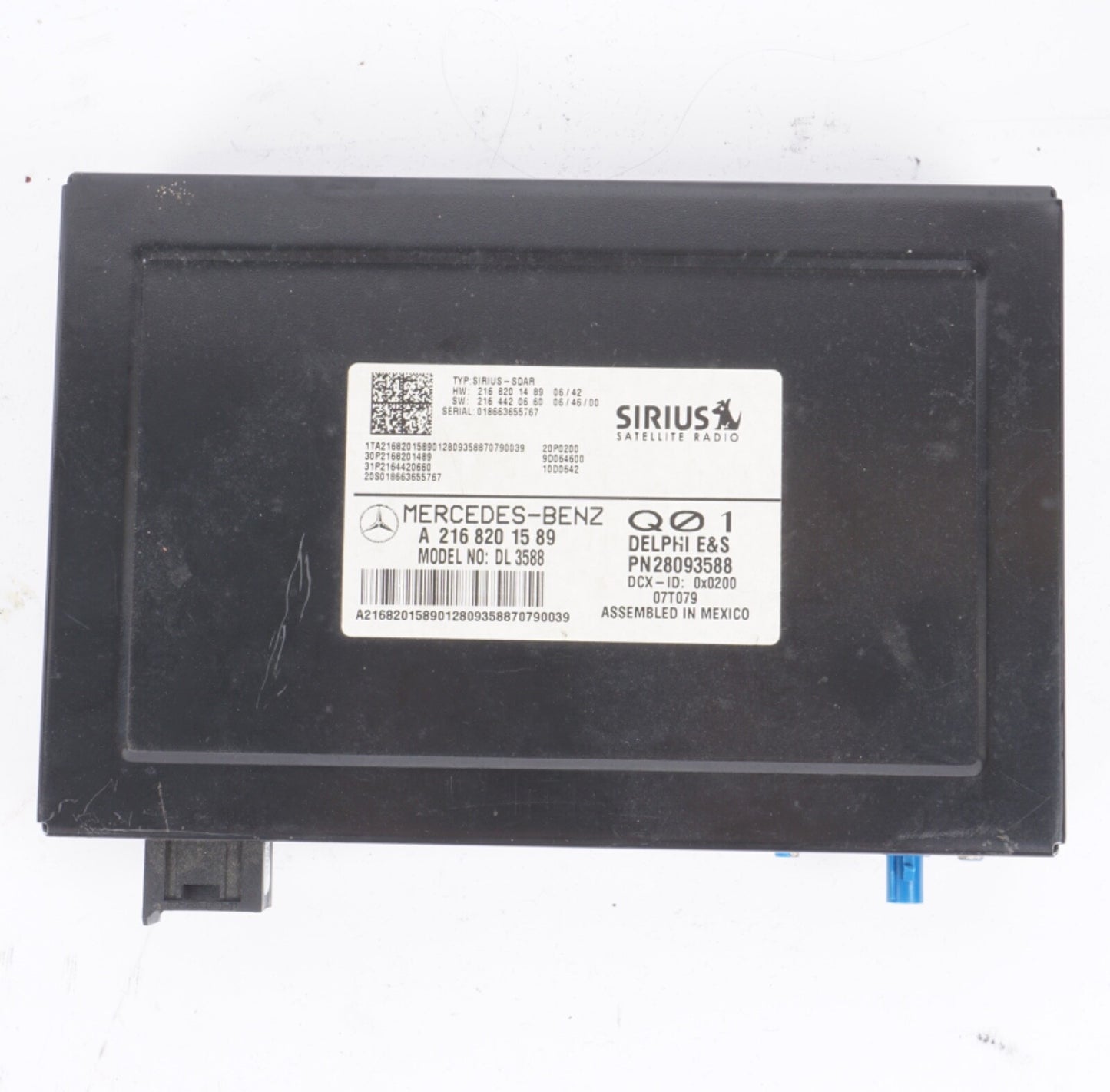 07-14 Mercedes W221 S550 CLS550 SLK350 Sirius Satellite Radio Module Receiver