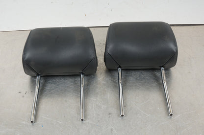 2005 - 2011 AUDI A6 FRONT DRIVER PASSENGER HEAD RESTS BLACK LEATHER