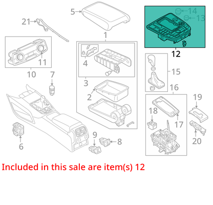 2012 - 2016 Audi A6 A7 Media Player Controller Parking Start Switch SHELL ONLY