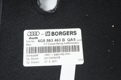2012 - 2017 AUDI A7 REAR TRUNK MAT CARGO SPARE TIRE FLOOR CARPET COVER TRIM OEM