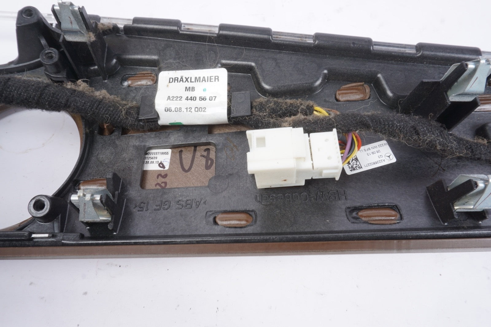 14-20 Mercedes W222 S550 Center Dashboard Dash Trim Molding Wood OEM