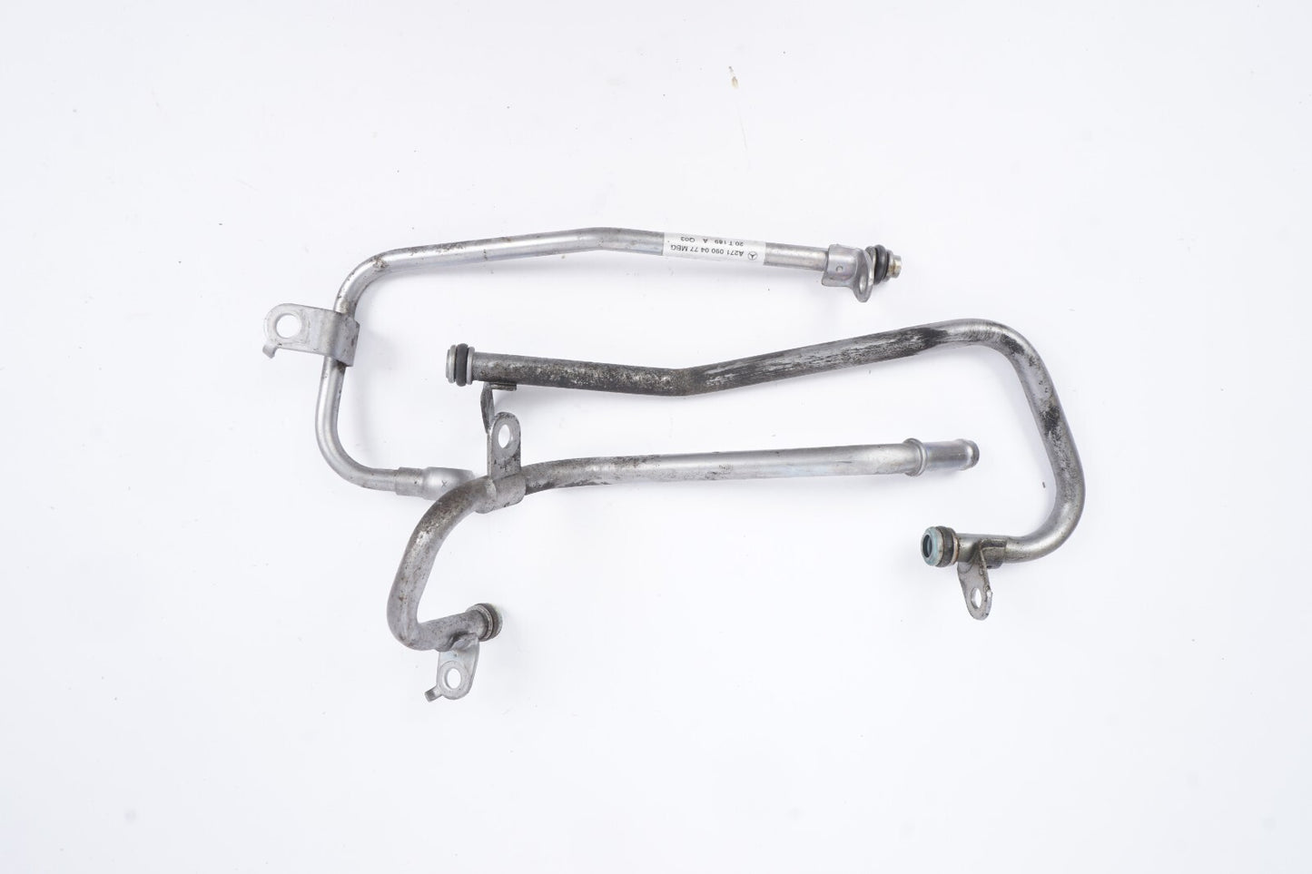 12-14 Mercedes W204 C250 Engine Motor Charger Coolant Hose Line Pipe 3Pcs OEM