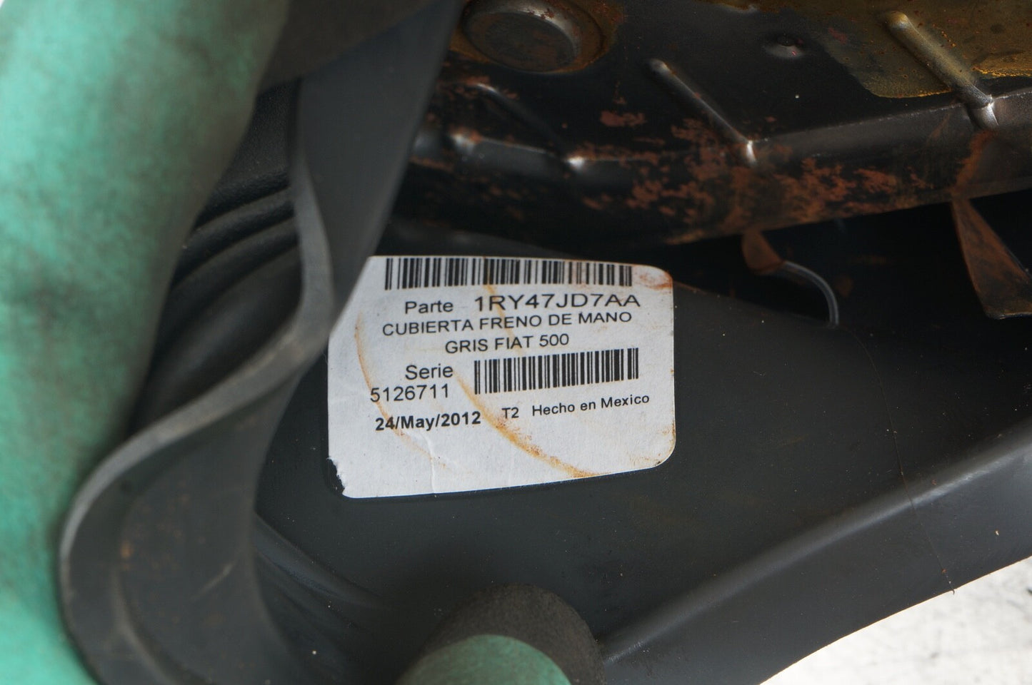 2012 - 2019 FIAT 500 EMERGENCY PARKING BRAKE HANDLE LEVER BLACK 1RY47JD7AA OEM