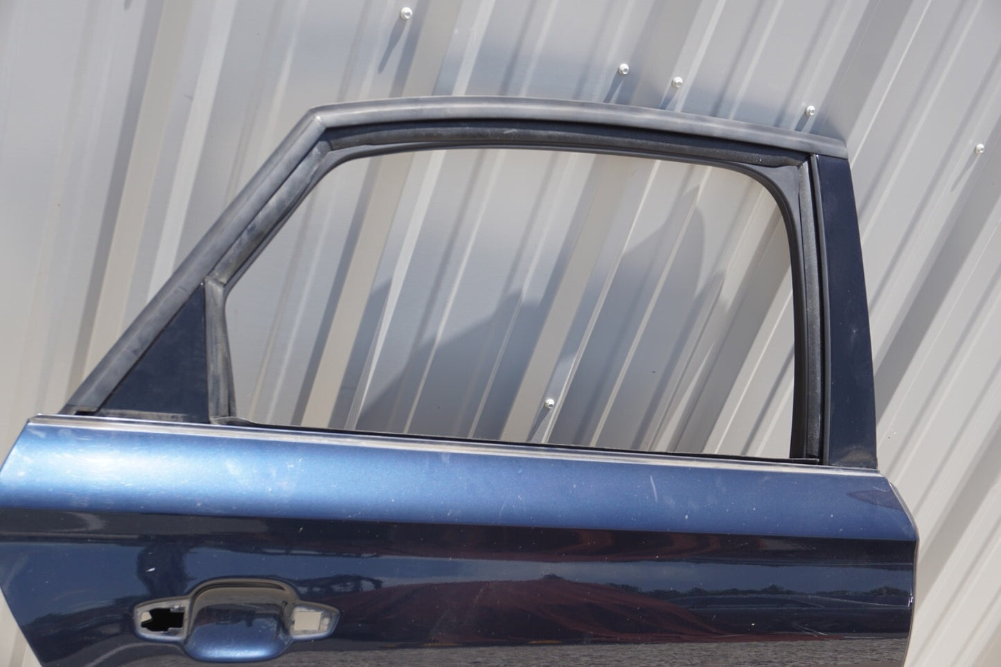 11-18 Audi A8 Long Rear Right Passenger Side Door Shell Cover Panel Blue