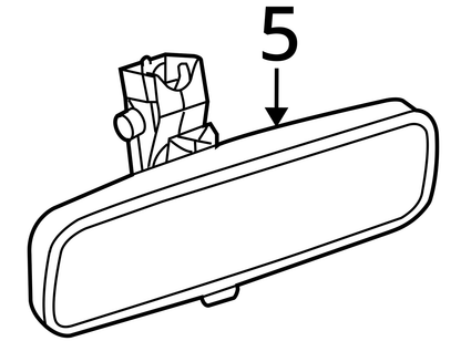 2004 - 2013 Volvo C30 C70 S40 V50 Rear View Mirror 015478 30762502 OEM