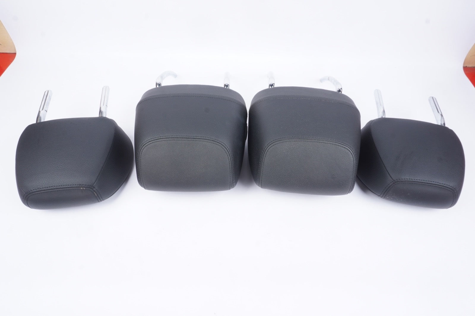 14-17 BMW 428i Left Right Front Rear Seat Black Leather Convertible Head Rest