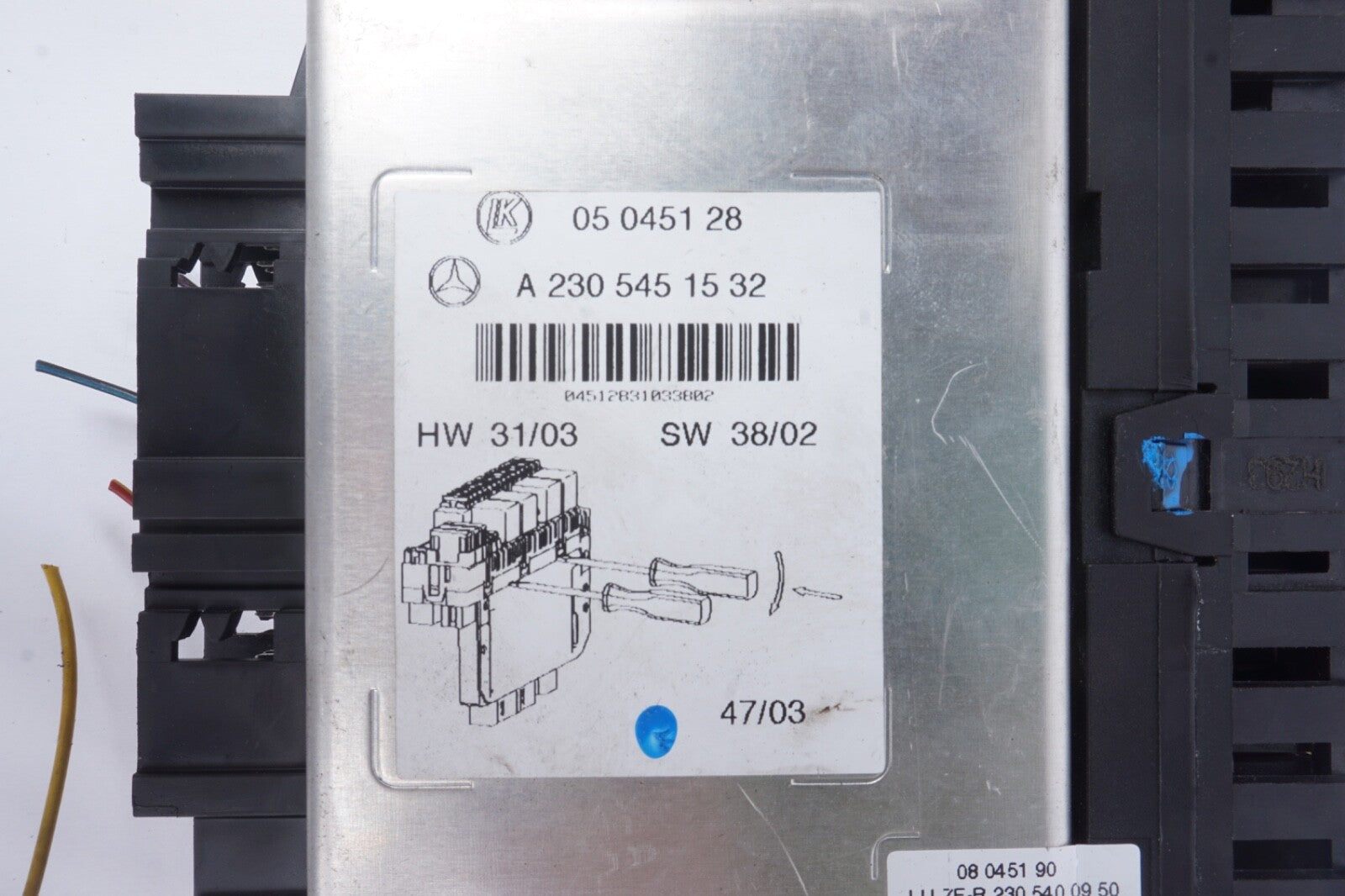 Oem 03-12 Mercedes R230 SL500 SL55 Front Right Side SAM Fuse Box Control Module