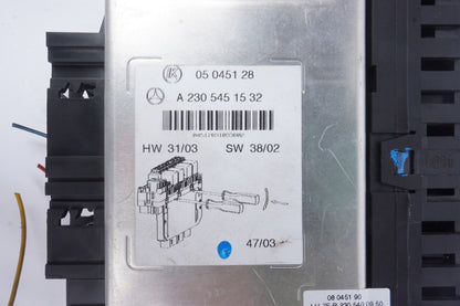 Oem 03-12 Mercedes R230 SL500 SL55 Front Right Side SAM Fuse Box Control Module