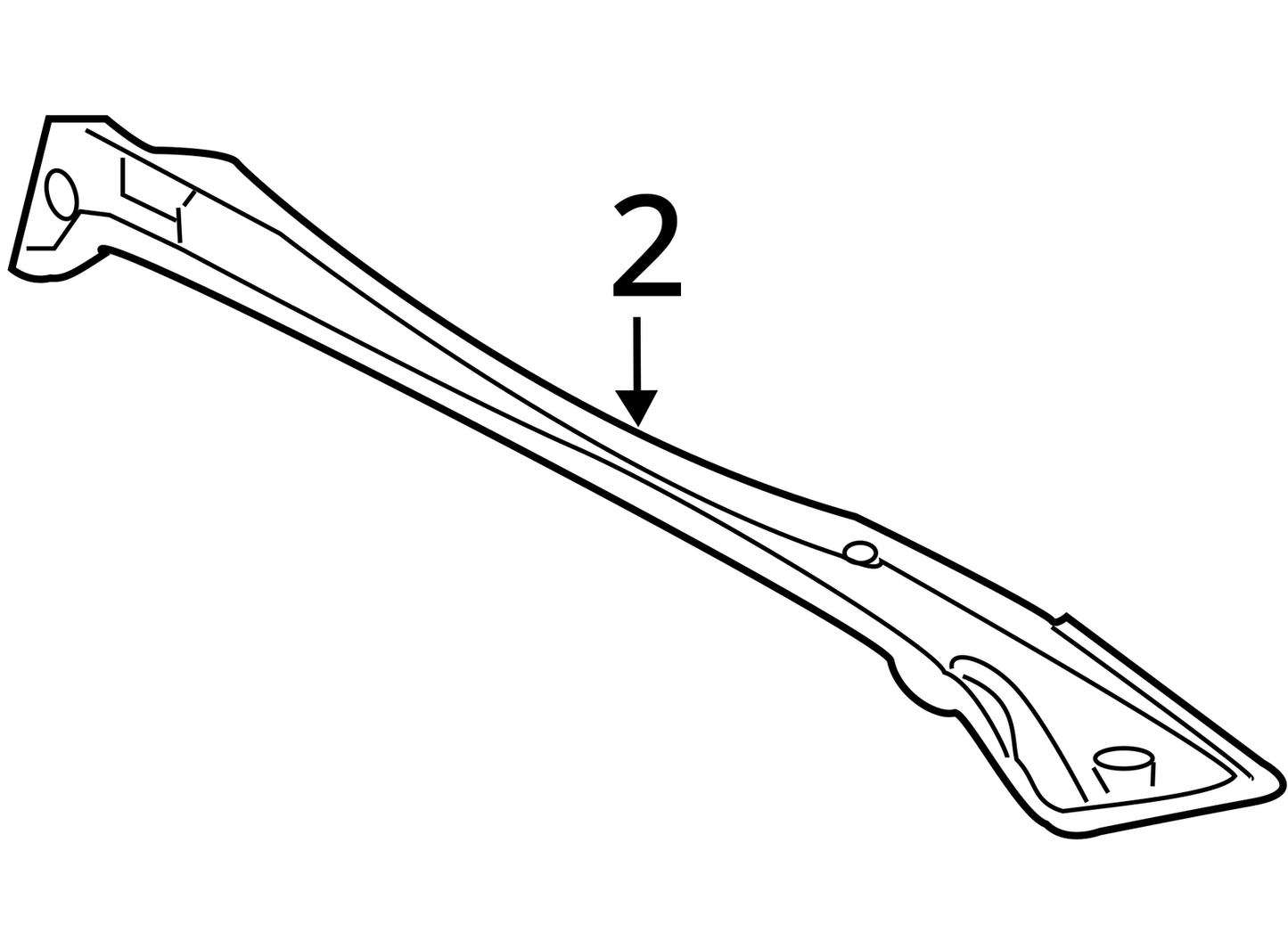 03-08 Mercedes Benz R230 SL500 Radiator Support - Tie Bar Reinforcement
