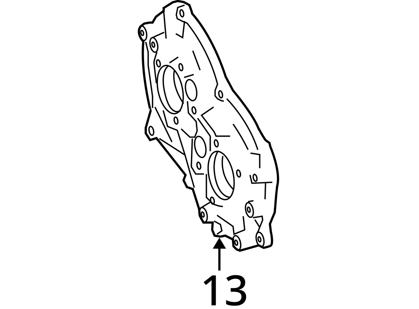 06-10 MERCEDES W251 W211 X164 W164 RIGHT ENGINE TIMING CHAIN COVER 2720150101 