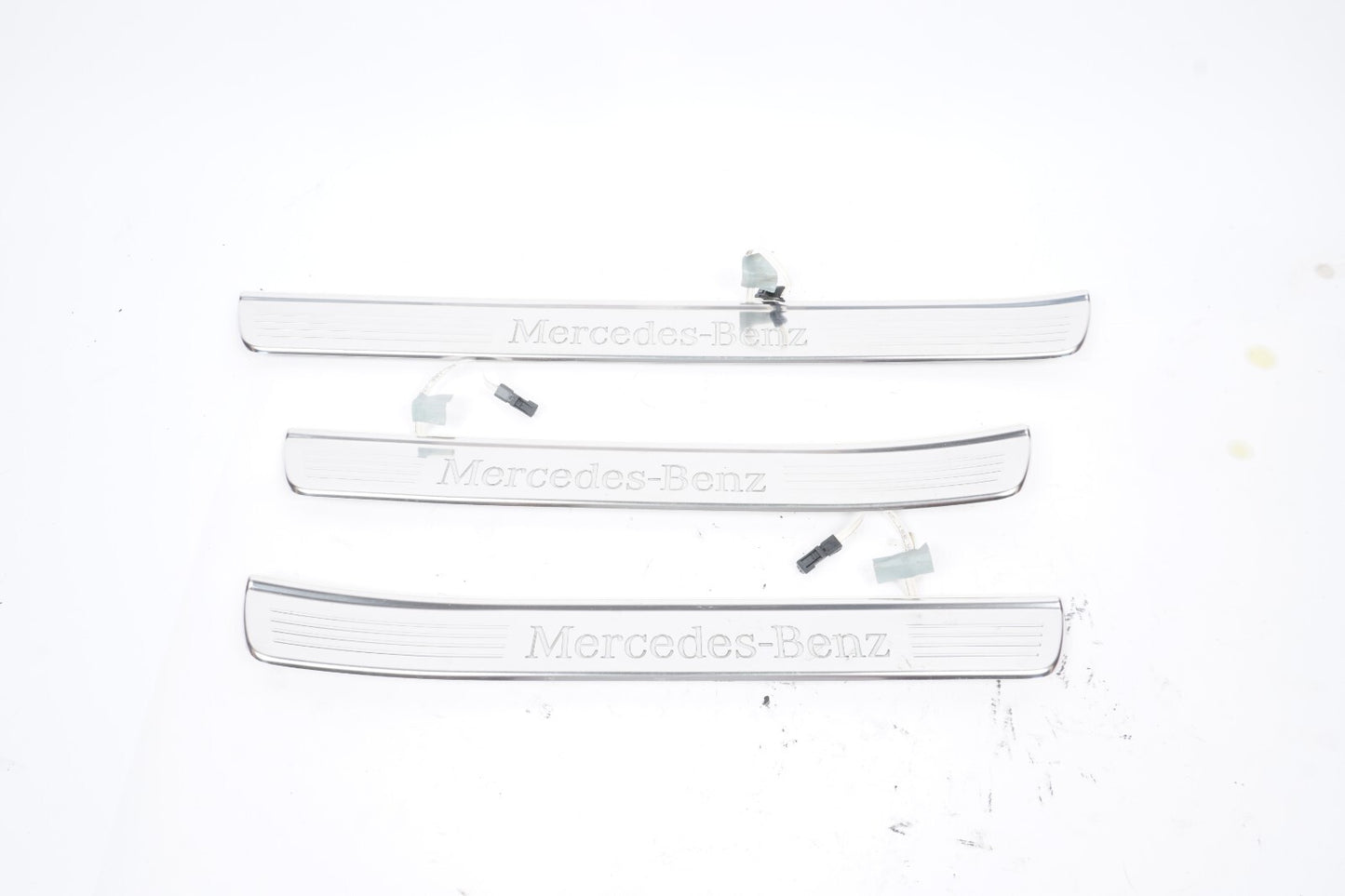 14-20 Mercedes S550 W222 Illuminated Door Step Sill Panel Set of 3 OEM