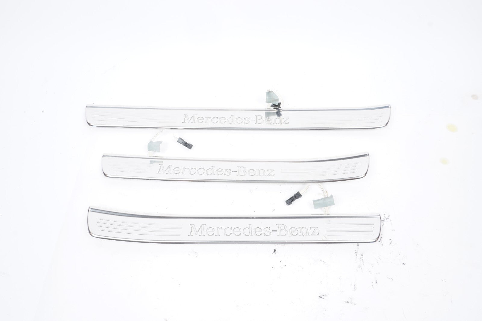 14-20 Mercedes S550 W222 Illuminated Door Step Sill Panel Set of 3 OEM