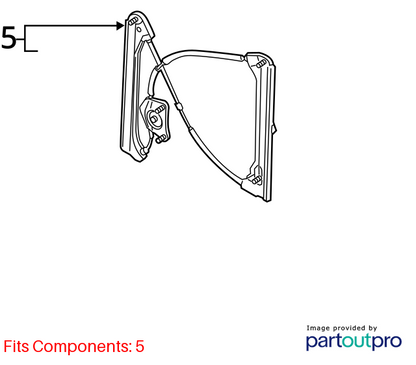 12-22 Volkswagen Passat Front Right Passenger Window Regulator & Motor OEM