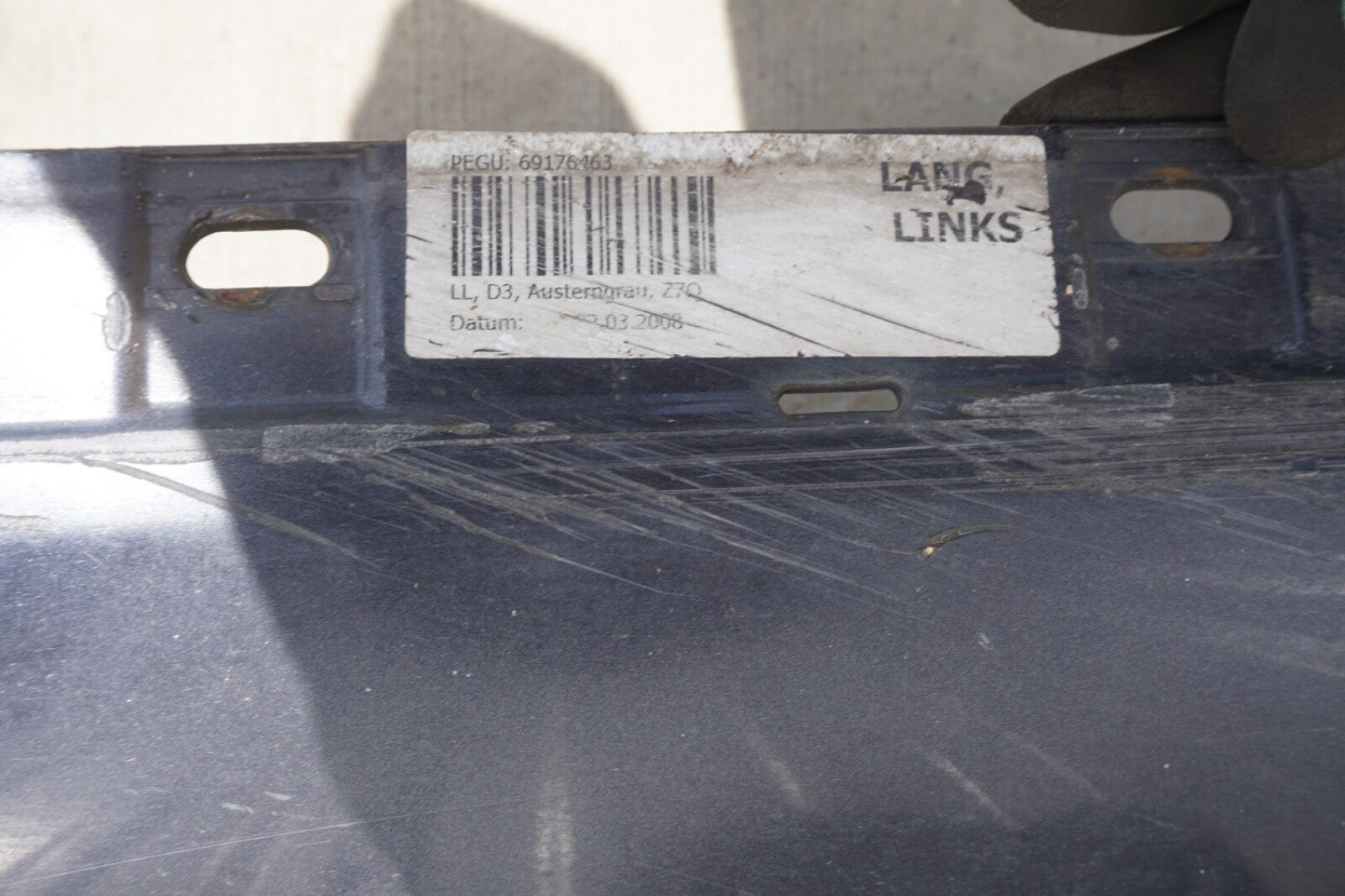 2004 - 2010 Audi A8l D3 Rocker Skirt Panel Molding Driver Left 4E4853859d Oem
