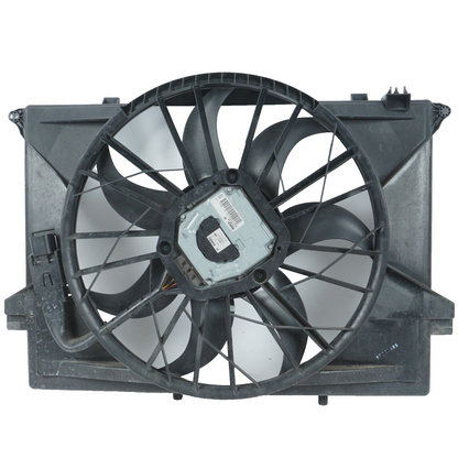 03 - 12 Mercedes R230 SL500 SL550 Engine Cooling Radiator Fan Motor Shroud Assy