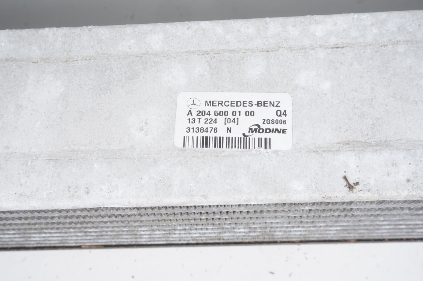 2012 - 2015 Mercedes C250 Intercooler Air Cooler Radiator OEM