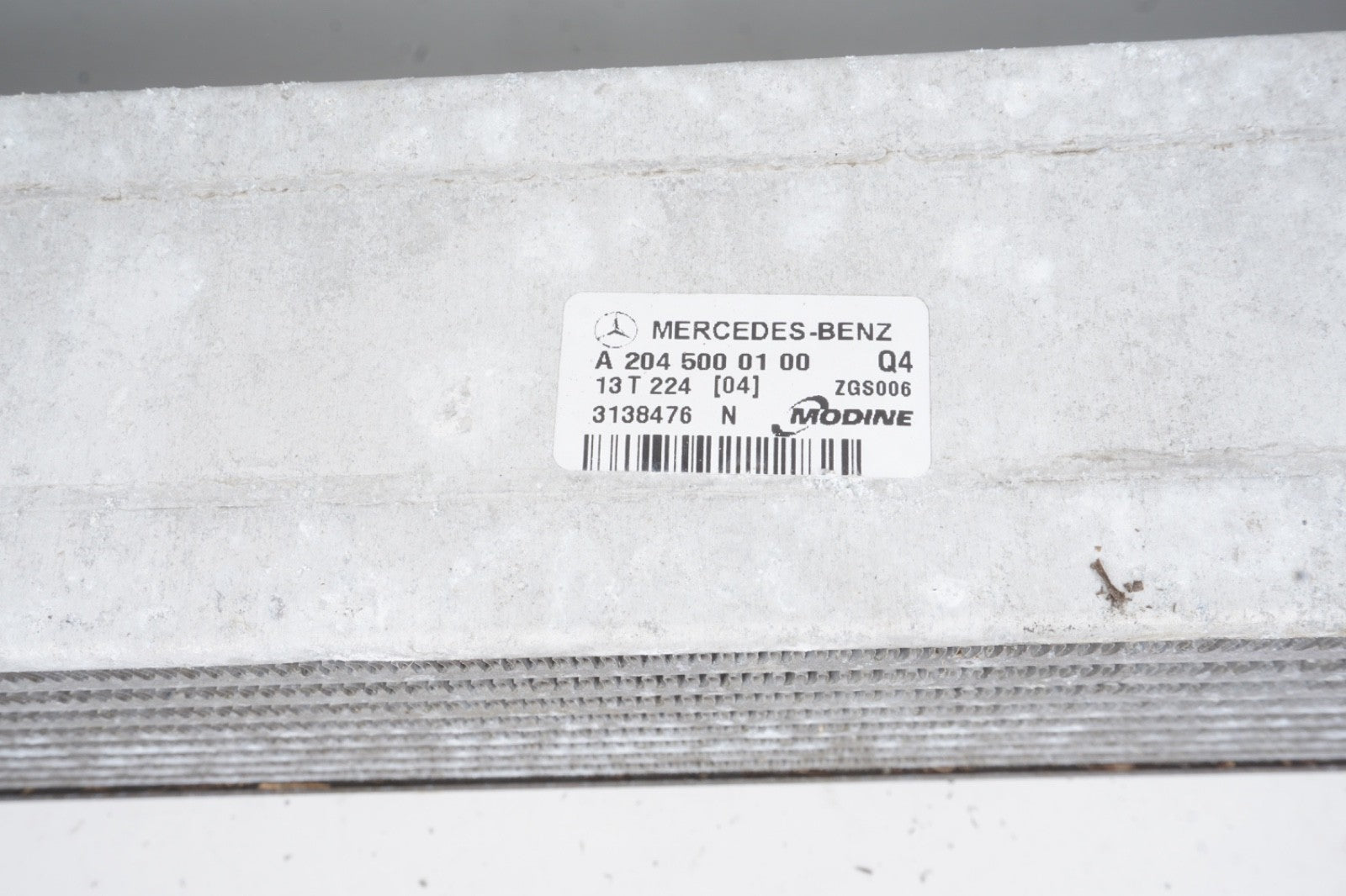 2012 - 2015 Mercedes C250 Intercooler Air Cooler Radiator OEM