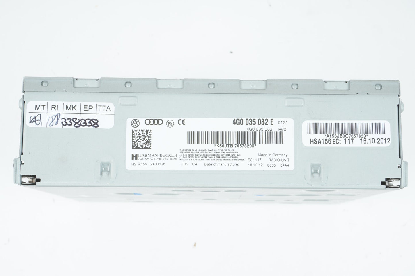 2012 - 2017 AUDI A7 AM/FM RADIO STEREO RECEIVER CONTROL MODULE OEM