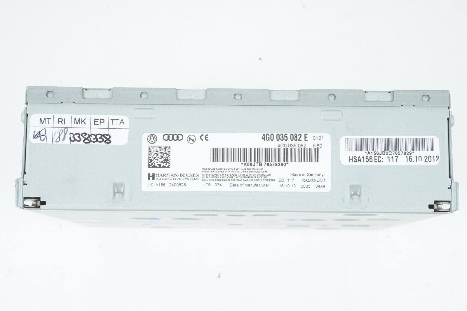2012 - 2017 AUDI A7 AM/FM RADIO STEREO RECEIVER CONTROL MODULE OEM