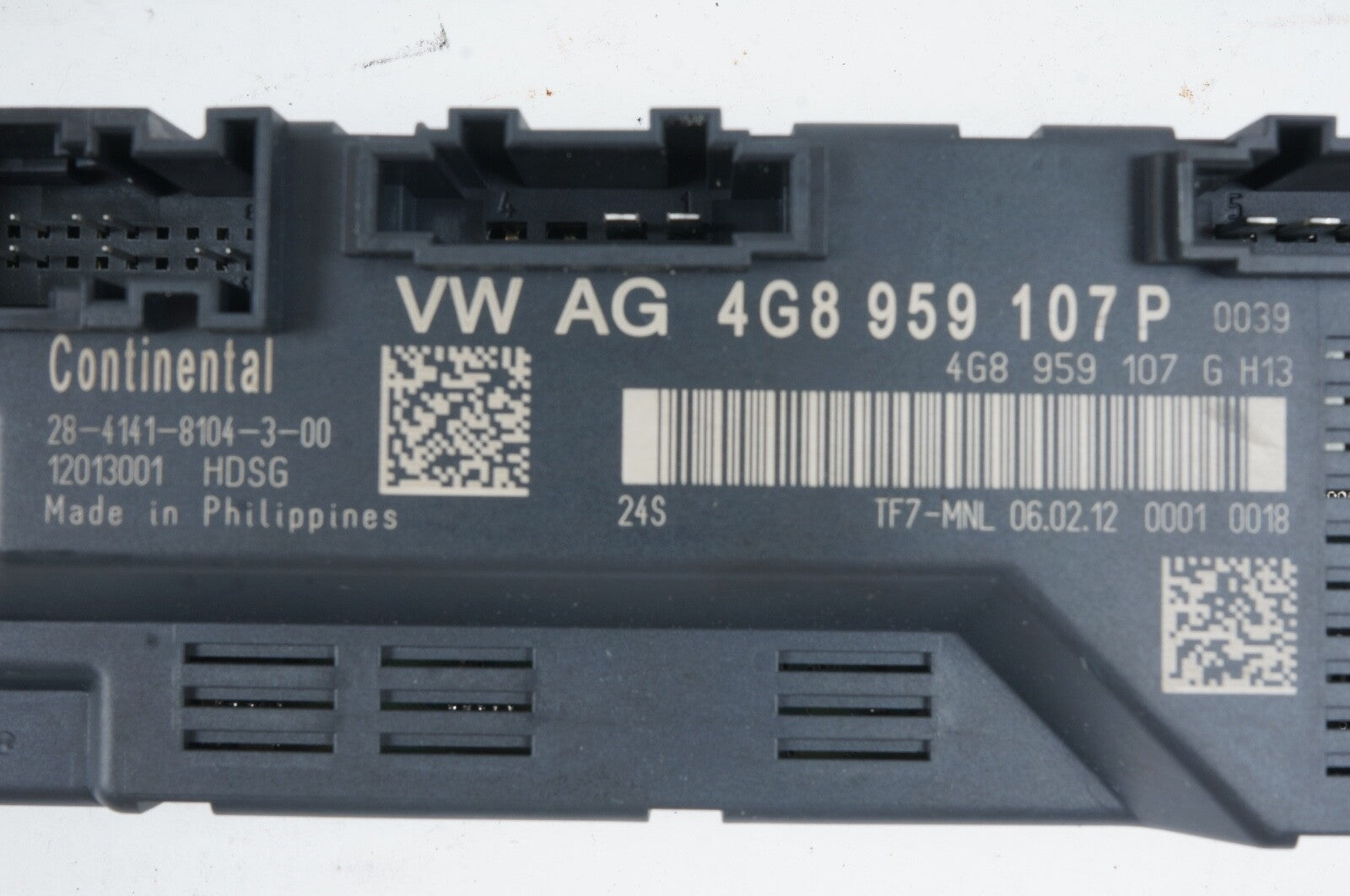 2012-2018 AUDI A7 TRUNK LID COMPUTER CONTROL MODULE UNIT 4G8959107