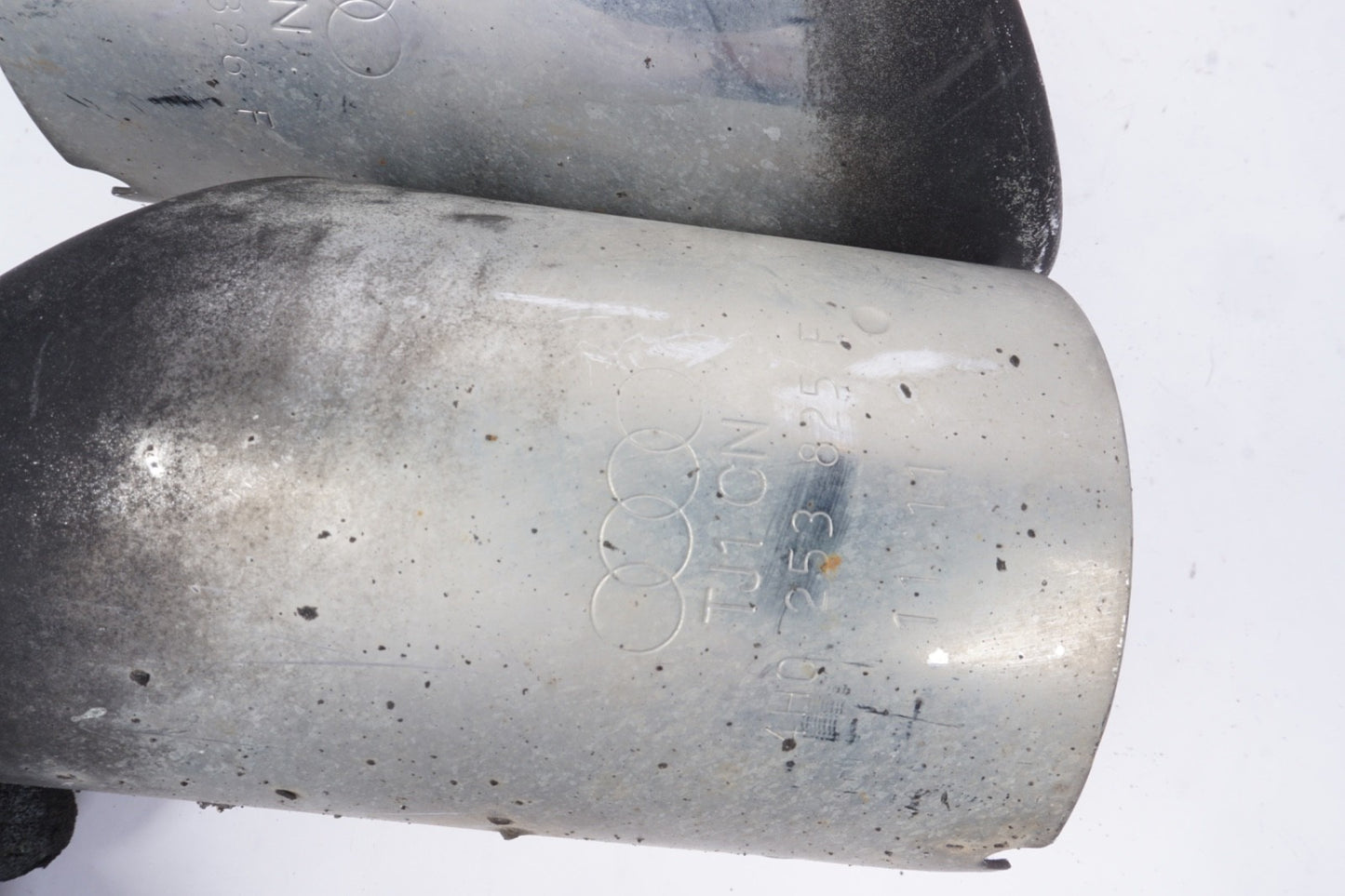 2011 - 2018 AUDI A8 A8L LEFT RIGHT SIDE EXHAUST CHROME EXTENSION PIPE TIP OEM