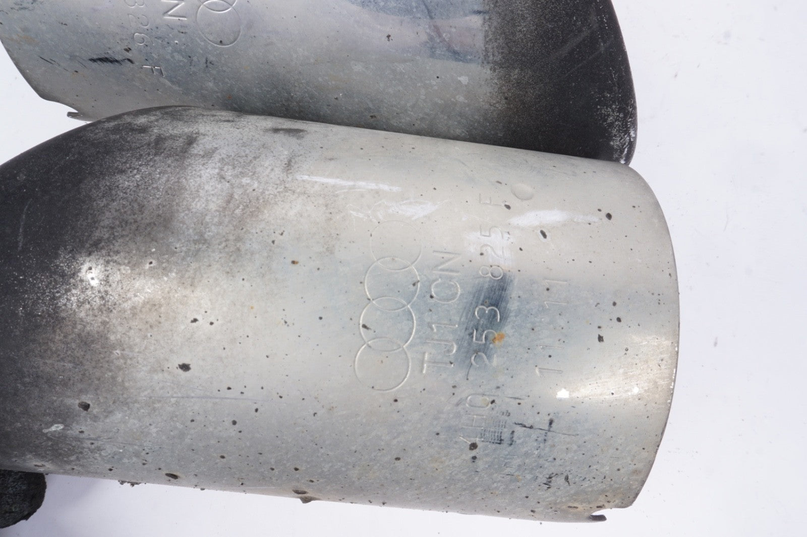 2011 - 2018 AUDI A8 A8L LEFT RIGHT SIDE EXHAUST CHROME EXTENSION PIPE TIP OEM