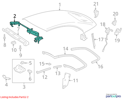 2011 - 2016 Mercedes E350 CLK550 Convertible Front Top Roof Lock Latch Actuator