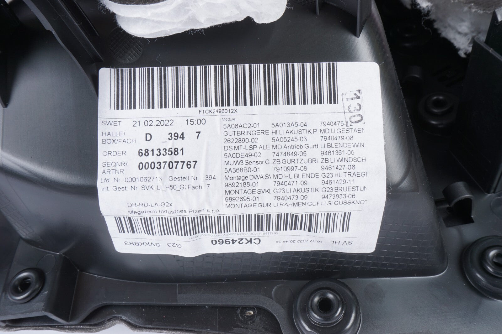 2021 - 2024 BMW 430I Convertible Rear Left Quarter Panel Trim OEM